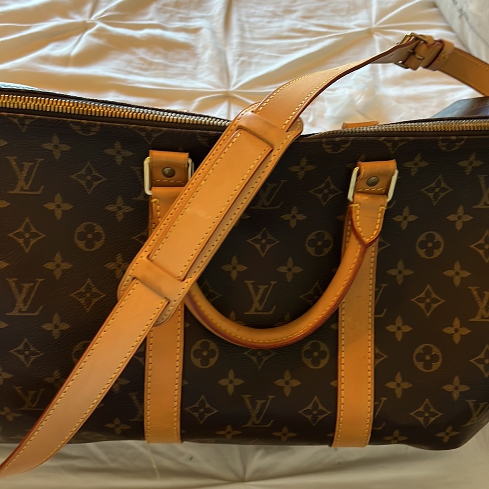 Authentic Louis Vuitton Monogram Keepall Bandouliere 55